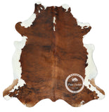 Light Brindle Tricolor Cowhide Rug , Size: Large(L), Code: AW04