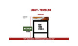 Light Tricolor Cowhide Manhattan Stool | Cowhide Counter Stool | Luxury Cowhide Bar Stool | Rectangular Cushion | Height: Medium