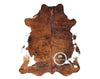 Light Brindle Tricolor Cowhide Rug , Size: Small(S), Code: AW134