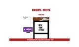 Brown & White Cowhide Brooklyn Stool | Cowhide Counter Stool | Luxury Cowhide Bar Stool | Square Cushion | Height: Extra Large