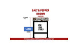 Salt & Pepper Brown Cowhide Manhattan Stool | Cowhide Counter Stool | Luxury Cowhide Bar Stool | Rectangular Cushion | Height: Large