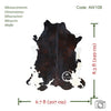 Dark Brindle Tricolor Cowhide Rug , Size: X-Jumbo(XXL), Code: AW108