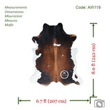 Exotic Cowhide Rug , Size: X-Jumbo(XXL), Code: AW119