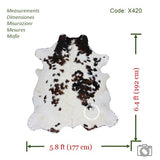 Tricolor Cowhide Rug , Size: Medium(M), Code: X420