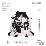 Tricolor Cowhide Rug , Size: Large(L), Code: X386
