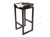 Black & White Cowhide Brooklyn Stool | Cowhide Counter Stool | Luxury Cowhide Bar Stool | Square Cushion | Height: Extra Large