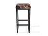 Light Brindle Cowhide Brooklyn Stool | Cowhide Counter Stool | Luxury Cowhide Bar Stool | Square Cushion | Height: Extra Large