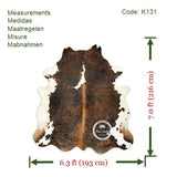 Tricolor Cowhide Rug , Size: Large (L), Code: K131