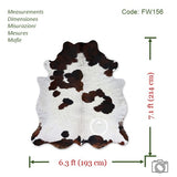 Tricolor Cowhide Rug , Size: Large (L), Code: FW156