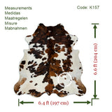 Tricolor Cowhide Rug , Size: Large (L), Code: K157