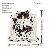 Tricolor Cowhide Rug , Size: Large (L), Code: K121